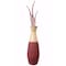 Uniquewise Set of 2 31.5 inch Tall Handcrafted Bamboo Floor Vase, Burgundy and Natural Finish QI003353R.L.2 - alternate 2