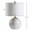 Jonathan Y Luna 21.5" Faux Marble Resin LED Table Lamp, White/Brass Gold JYL1064A - alternate 4