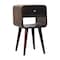 Homeroots 22" Brown Solid Wood Square One Drawer Nightstand 651799 - alternate 3