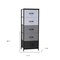 Homeroots 18" Gray and Black Steel and Fabric Five Drawer Chest 484681 - alternate 3