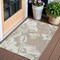 Homeroots 3' X 5' Taupe Beige And Ivory Floral Washable Indoor Outdoor Area Rug 589578 - alternate 1
