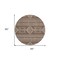 Homeroots 8' Brown And Ivory Round Southwestern Washable Indoor Outdoor Area Rug 593656 - alternate 3