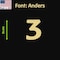 Aacc Self-Adhesive Vinyl Number: 3, Size: 8 in. Color: Gold Font: Anders, 12PK AACC-Anders-N3-Gold-I8x12 - alternate 1