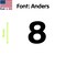 Aacc Self-Adhesive Vinyl Number: 8, Size: 16 cm. Color: Black Font: Anders, 8PK AACC-Anders-N8-Black-M16x8 - alternate 1