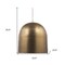 Homeroots Gold Single Metal Dimmable Ceiling Light With Gold Shades 611631 - alternate 2