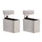 Dolle Cuadro 2.7 in. H X 0.9 in. W X 1.9 in. D Silver Metal Shelf Clips 16740 - alternate 1