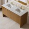 James Martin Vanities Hudson 60" Double Vanity, Honey Oak w/ 3 CM Ethereal Noctis Silestone Top 435-V60D-HNO-3ENC - alternate 6