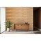 Homeroots Brown 3D Embossed Striped Teak Reclaimed Wood Decorative Wall Panels 617486 - alternate 4