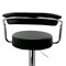 Elama 2 Piece Faux Leather Retro Adjustable Bar Stool in Black with Chrome Handles and Base ELM-709-BLK - alternate 4