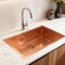 Homeroots 10in X 27in Rose Gold Stainless Steel Undermount Kitchen Sink 719940 - alternate 2