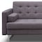 Homeroots 80" Gray Fabric Sofa With Silver Legs 372115 - alternate 2