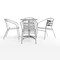 Flash Furniture Square Table Set, Aluminum, Plastic, Stainless Steel, Grey TLH-ALUM-24SQ-017BCHR4-GG - alternate 5