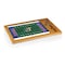 Picnic Time Family Of Brands NCAA Kansas Jayhawks Football Field Icon Glass Top Cutting Board & Knife Set 910-00-505-244-0 - alternate 2