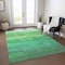Homeroots 10' X 14' Green And Mint Green Abstract Washable Indoor Outdoor Area Rug 618147 - alternate 4