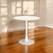 Homeroots 32" White Steel Pedestal Base Round Top Dining Table 572233 - alternate 3