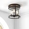 Jonathan Y Ciel Simple Farmhouse 12.5" 3-Light Metal/Glass Rustic Vintage LED Flush Mount, Oil Rubbed Bronze JYL7503A - alternate 2