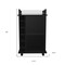 Homeroots Black Rolling Bar Cart With Wine Storage 477703 - alternate 4