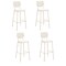 Homeroots Set of Four 30" Light Gray Fabric Faux Leather and Steel Bar Height Bar Chairs, 4PK 668803 - alternate 1