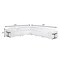 Homeroots White Italian Leather Modular L Shaped Seven Piece Corner Sectional With Console 534878 - alternate 7