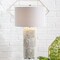 Jonathan Y Rosette 28.5" Seashell/Resin/Crystal LED Table Lamp, Cream JYL1006A - alternate 4