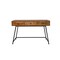 Homeroots 47" Natural and Black Solid Wood Writing Desk With Three Drawers 489178 - alternate 3