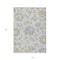Homeroots 9' X 12' Silver Gray And Gold Floral Washable Indoor Outdoor Area Rug 589504 - alternate 3