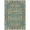 Homeroots 10' X 14' Teal Blue Taupe And Beige Moroccan Washable Indoor Outdoor Area Rug 577222 - alternate 3