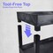 Luxor Cart, 1 Tub, 1 Flat Shelves, 18"x32", High Density Polyethylene (Shelf), Polyvinyl Chloride (Leg) EC21HD-B - alternate 7