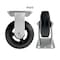 Hyw Products Heavy Duty Caster 6in Rubber on Cast Iron Wheel, Rigid 40-60R-A1-RC - alternate 2