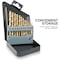Neiko High-Speed Steel Left-Hand Drill-Bit Set with Titanium Nitride Coating, SAE Sizes, 13-Piece Set 10038A - alternate 3