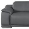 Homeroots 107" Dark Gray Top Grain Leather Reclining USB Sofa 643714 - alternate 2