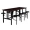 Regency Endure Standing Height Collaborative Table & Chair Set with 8 Pull-Out Stools, Walnut Top 9008-WLT-DVN - alternate 1
