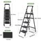 Wrightmaster 5-Step Iron Step Stool (9 ft. Reach), 330 lb. Load Capacity, with Workbench and Anti-Slip Pedals ZR-C5-BLACK - alternate 4