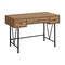 Homeroots 47" Brown and Black Computer Desk With Three Drawers 489913 - alternate 4
