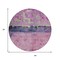 Homeroots 8' Blush And Mint Green Round Abstract Washable Indoor Outdoor Area Rug 618597 - alternate 4