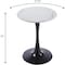 Leisuremod Bristol Round MDF Dining Table - Pedestal Base Kitchen Table, Modern Style BTBL-B24MWT - alternate 4