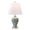 Jonathan Y Grace 24" French Country Cottage Ceramic/Iron Floral Urn LED Table Lamp, Green/White JYL3009F - alternate 1