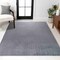 Jonathan Y Twyla Classic Solid Low-Pile Machine-Washable Gray 4 ft. x 6 ft. Area Rug WSH300F-4 - alternate 5