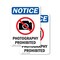 Signmission Photography Prohibited Sign With Symbol, 7 in W x Rectangle, Vinyl Decal OS-2PACK-NS-D-710-V-17273 - alternate 3