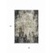 Homeroots 3' X 5' Black Ivory And Beige Abstract Washable Indoor Outdoor Area Rug 612304 - alternate 4
