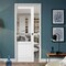 Sartodoors Slab Barn Door Panel, Lucia 1533 White Silk with Clear Glass, Sturdy Finished Doors, Pocket Close LUCIA1533S-WS-3684 - alternate 2