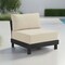Alaterre Furniture Alaterre Barton Armless Outdoor Patio Chair with Cream Cushions Black Furniture Design 80-OUTD-WD-AMLCH-B - alternate 3