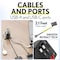 Overtime 4-in-1 Retractable Wall Charger with Dual 45W Type-C Cables, Black D36 - alternate 3