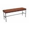 Bfm Seating Meghan 2-Seat Bolt-Down Bench, Grade 4 Upholstered Seat - Steel Frame - Sand Black Finish JS337MWH2121-SB - alternate 1