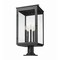 Z-Lite Hartwell 5-Light Outdoor Pier Mounted Fixture, 12 in W x 28.75 H, Sand Black 5019PHXLR-533PM-BK - alternate 3