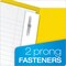 Oxford Twin Pocket Folders with Fasteners, Letter Size, Yellow, 25PK 57709 - alternate 2