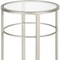 Homeroots 22" Silver And Clear Glass And Steel Round End Table 543814 - alternate 5