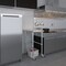 Amgood 30in D x 18in L Stainless Steel Open Base Table, 3in Casters AMG WT-3018-RCB-WHEELS-Z - alternate 3