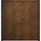 Sartodoors Sliding French Double Pocket Doors 36 x 80 inches, Ego 5005 Cognac Oak Veneer, Kit Rail Hardware ,  EGO5005DP-DKO-36 - alternate 1