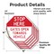 Signmission Stop Here Gates Open Towards Vehicl, 4 inch X 4 inch, Vinyl Decal, 5PK OC-D-5PACK-4-304 - alternate 3
